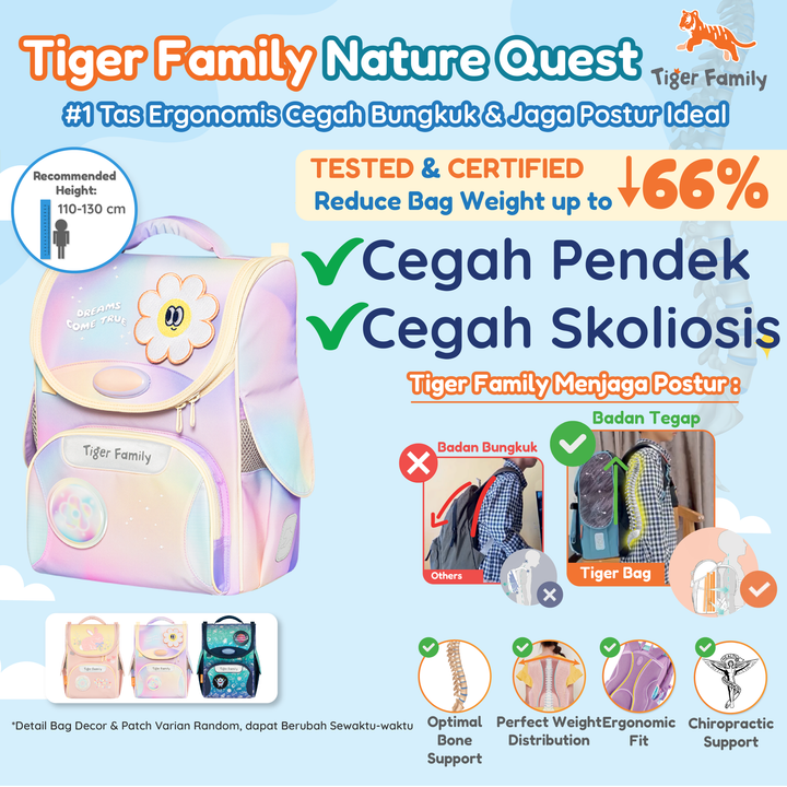 Tiger Family Ergonomic Bag - Nature Quest 
