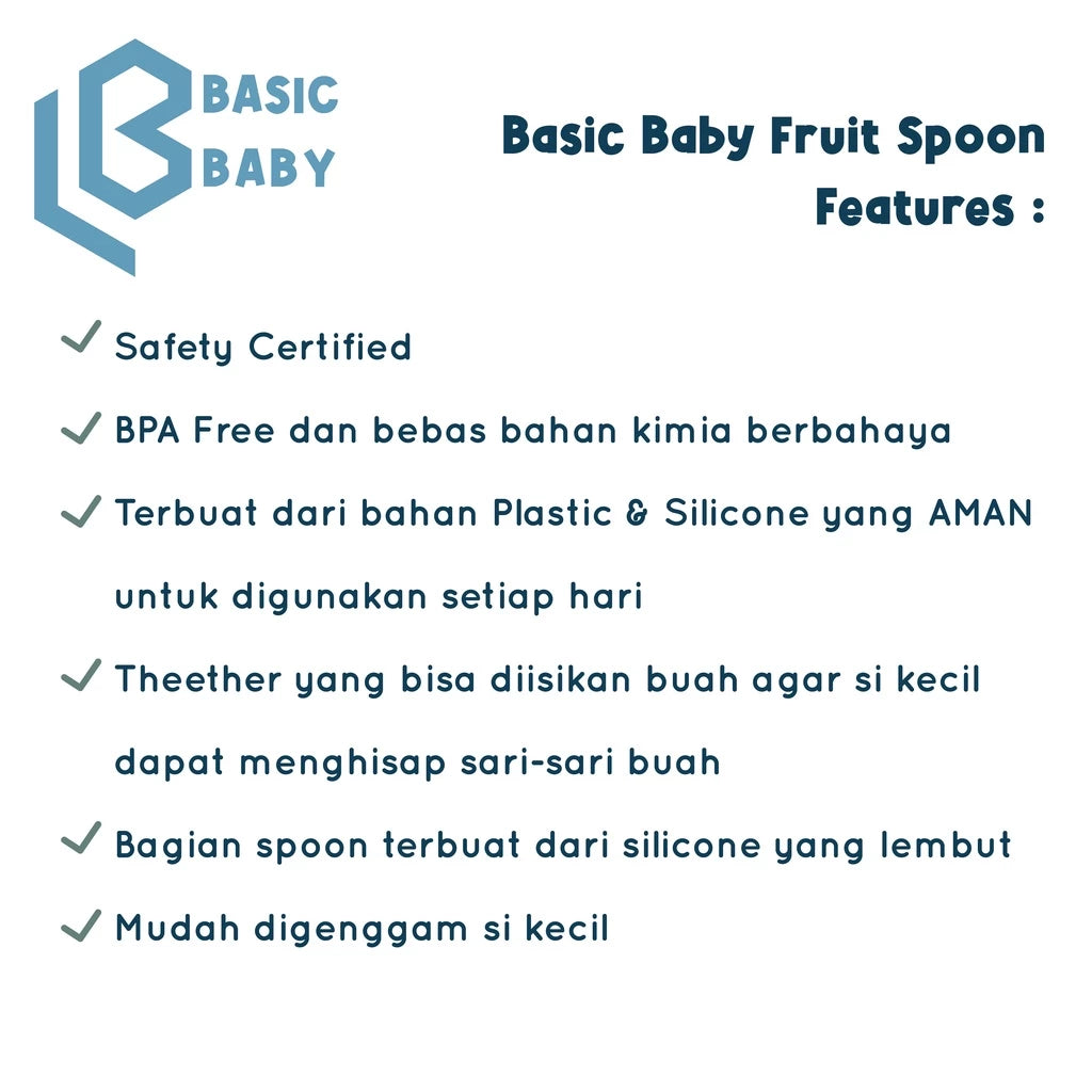 Basic Baby Fruit Spoon - Navy Blue
