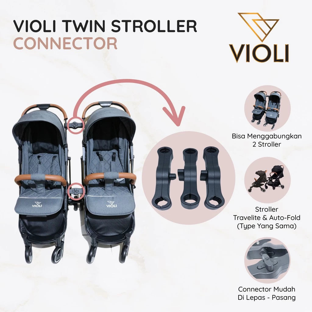 Violi Twin Stroller Connector For Travelite or Auto Fold Only