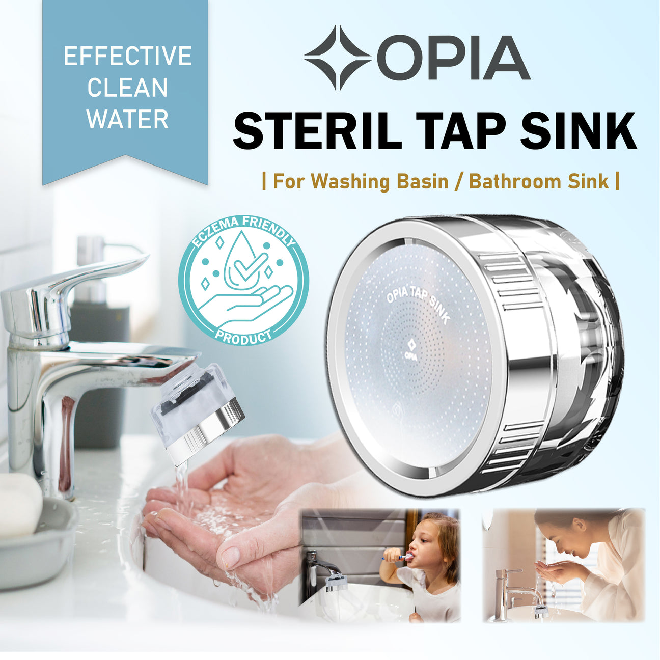 Opia Steril Tap Sink Filter Head Set – Penyaring Air Wastafel & Keran Cuci Piring