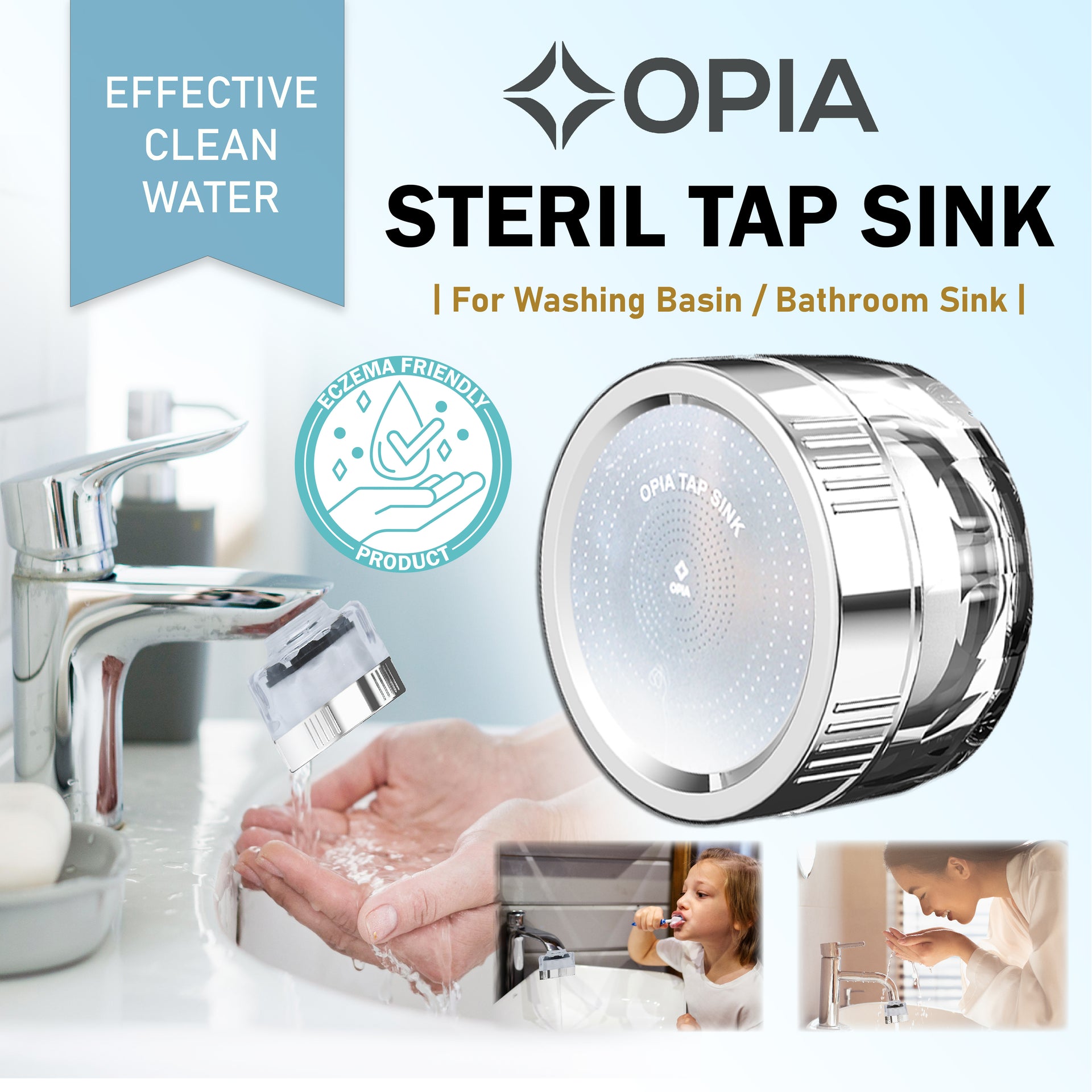Opia Steril Tap Sink Filter Head Set – Penyaring Air Wastafel & Keran Cuci Piring
