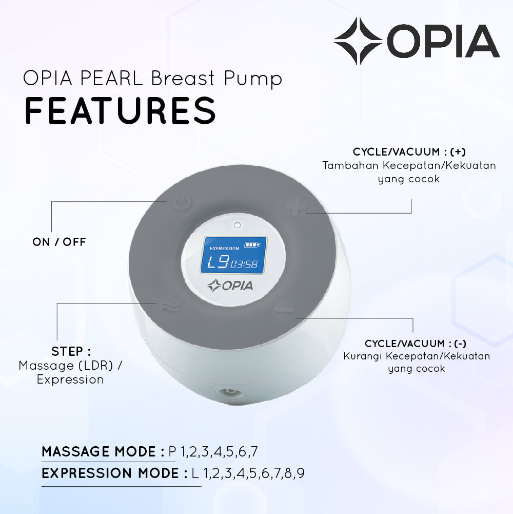 Opia Pearl Breastpump - Pompa Asi Elektrik Dual Mode