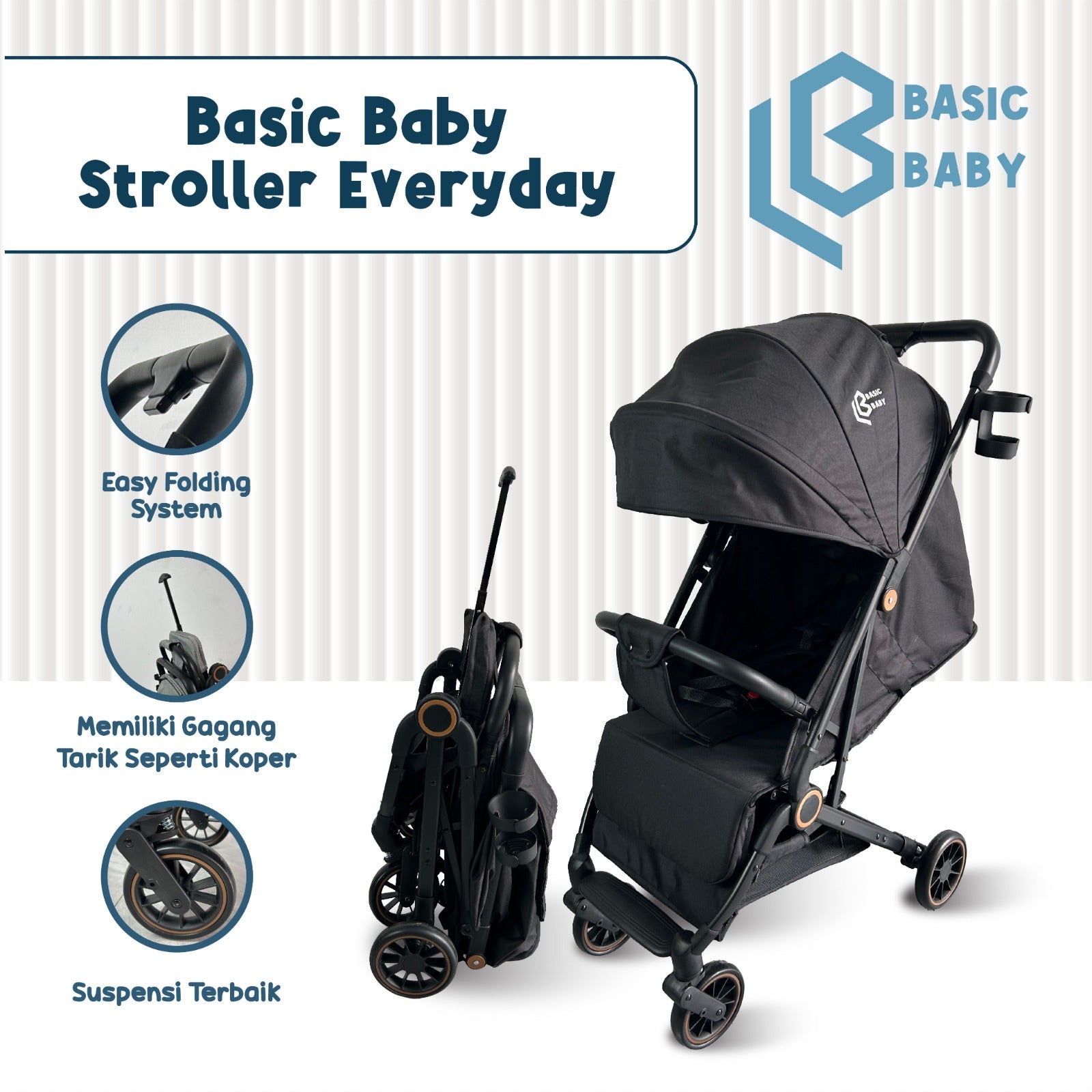 Basic Baby Stroller Everyday – Stroller Bayi Kereta Dorong Bayi