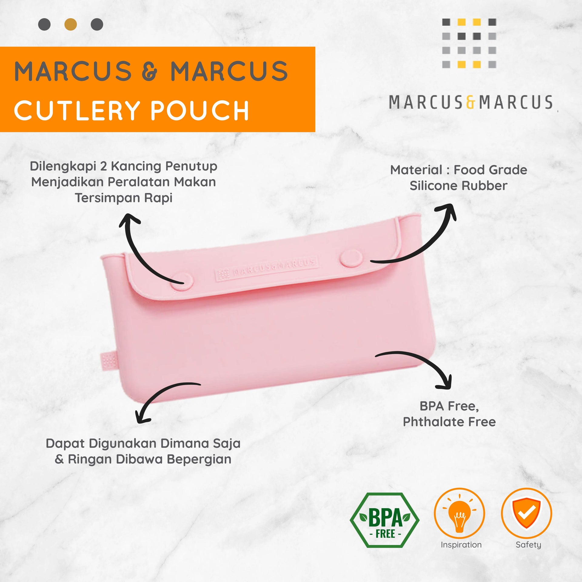 Marcus & Marcus Silicone Cutlery Pouch