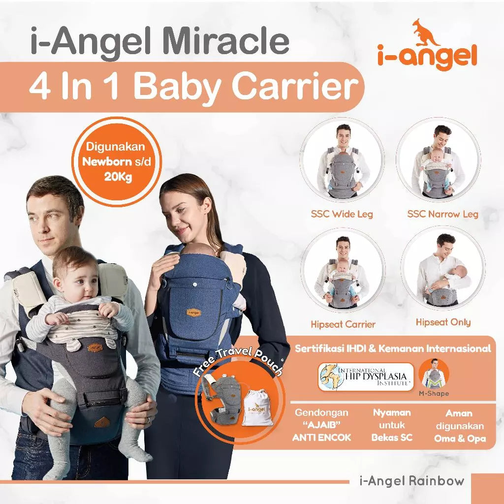 i-Angel Miracle – Gendongan Bayi Hipseat Depan