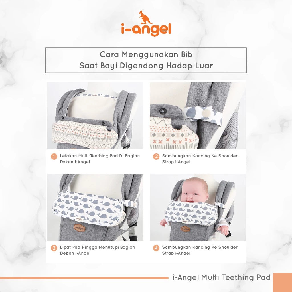 i-Angel Multi Teething Pad – Aksesoris Kain Bib Gendongan Hipseat
