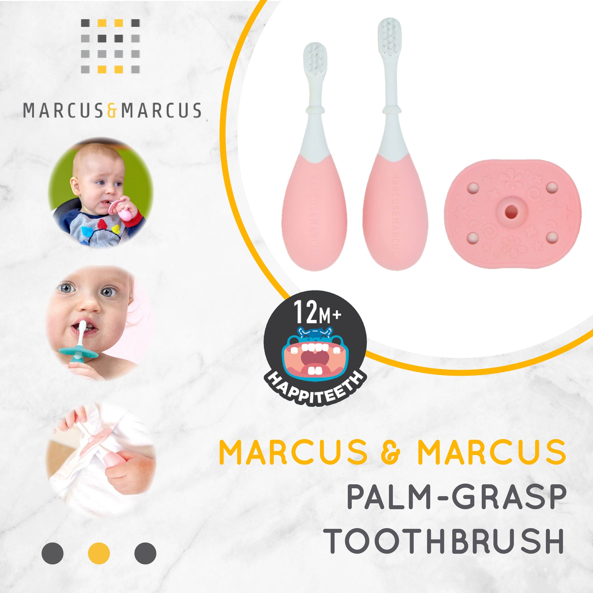 Marcus & Marcus Palm Grasp Toothbrush  - Sikat Gigi Anak