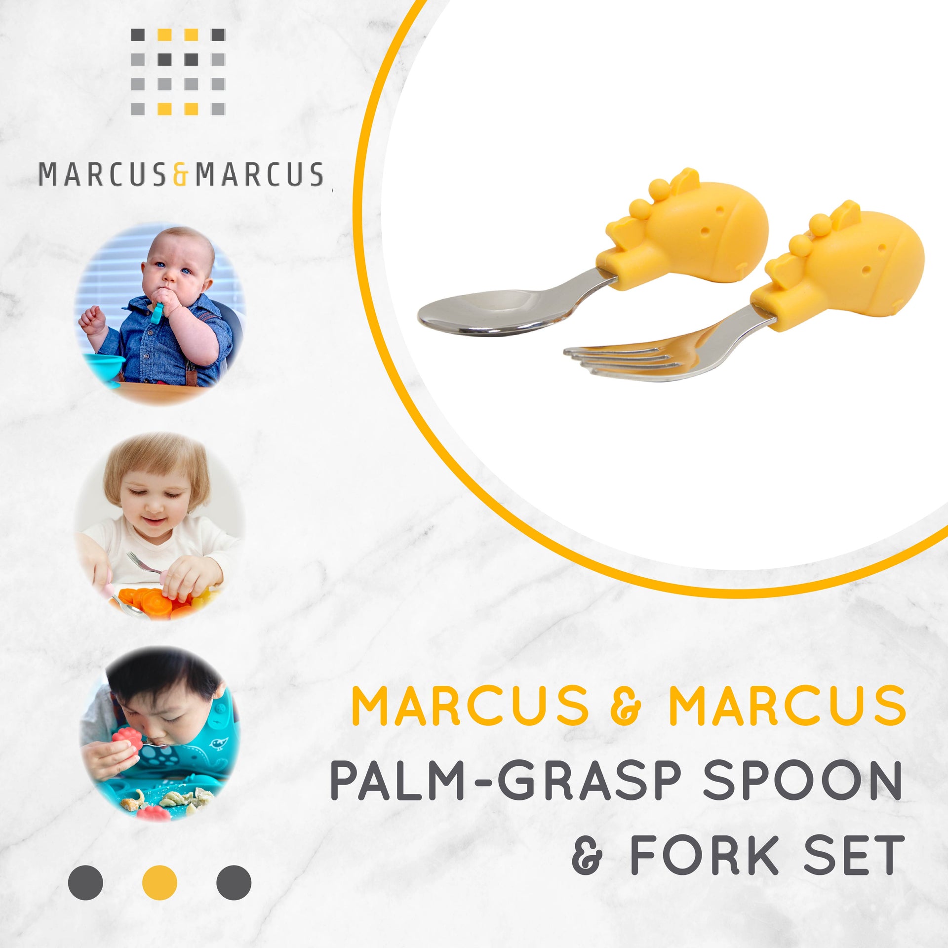 Marcus & Marcus Palm Grasp Spoon & Fork Set 