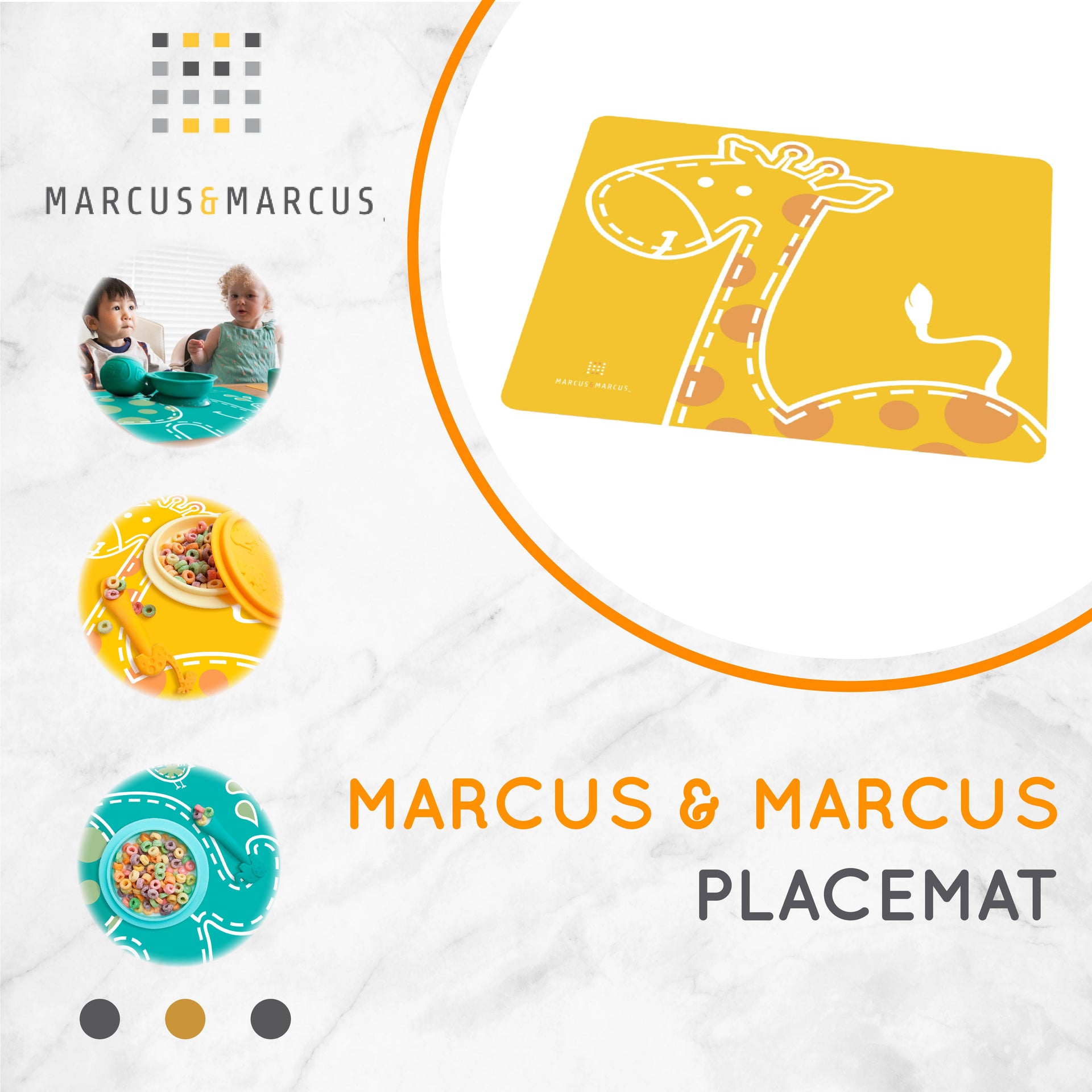 Marcus & Marcus Placemat - Alas Makan Anak Bayi Silikon Craft | BPA FREE
