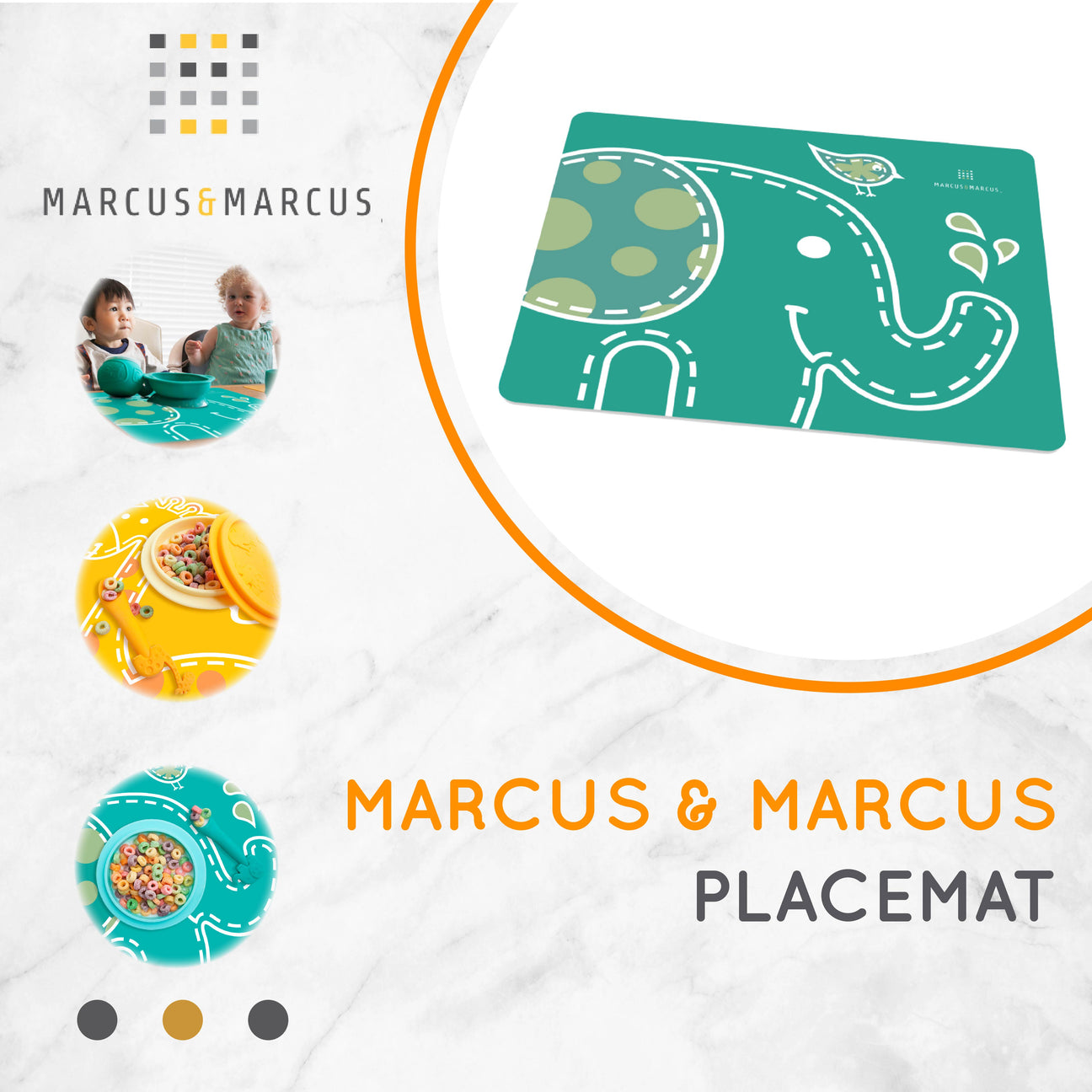 Marcus & Marcus Placemat - Alas Makan Anak Bayi Silikon Craft | BPA FREE