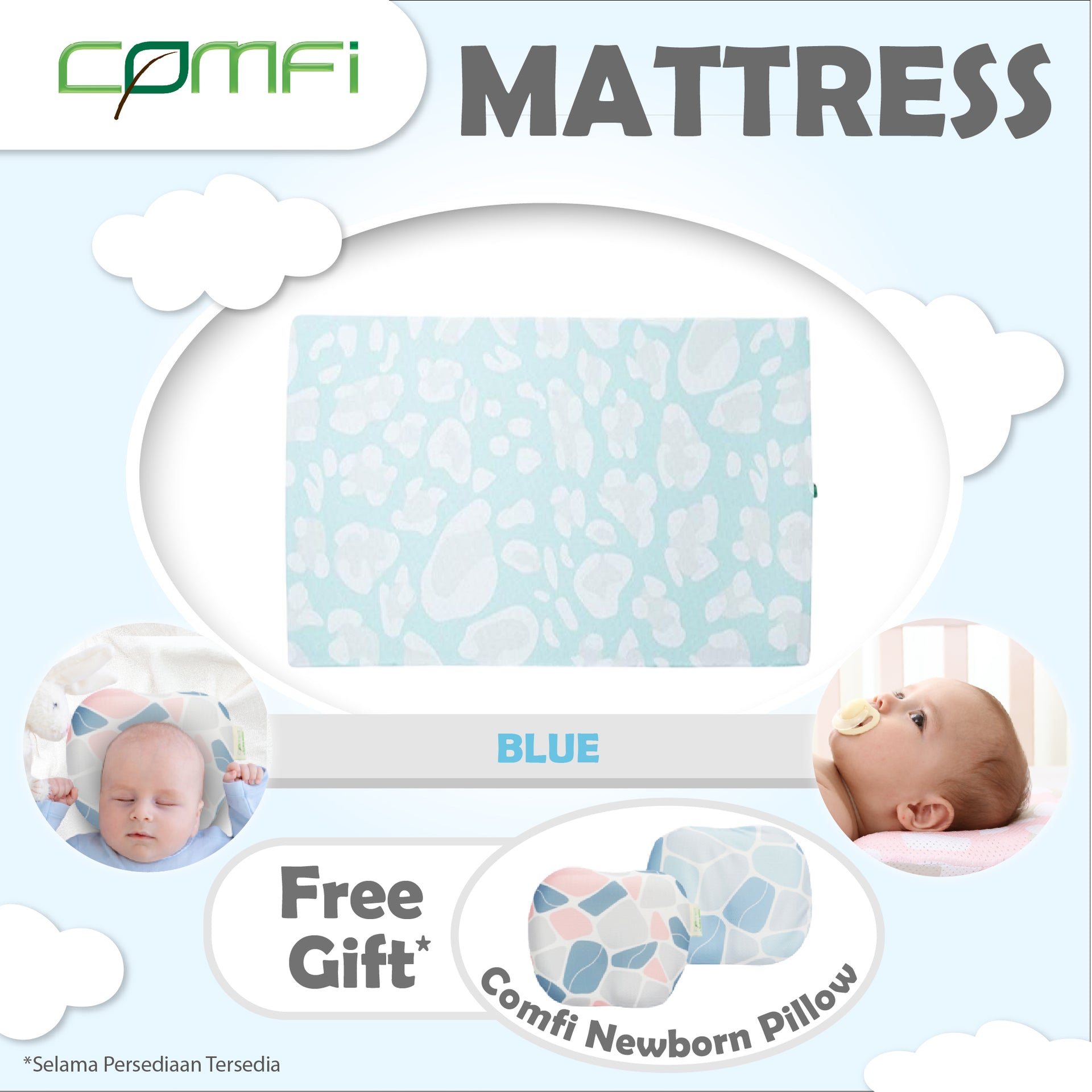 Comfi Breathing Mattress 65cm x 95cm x 2cm – Comfi Matras Bayi