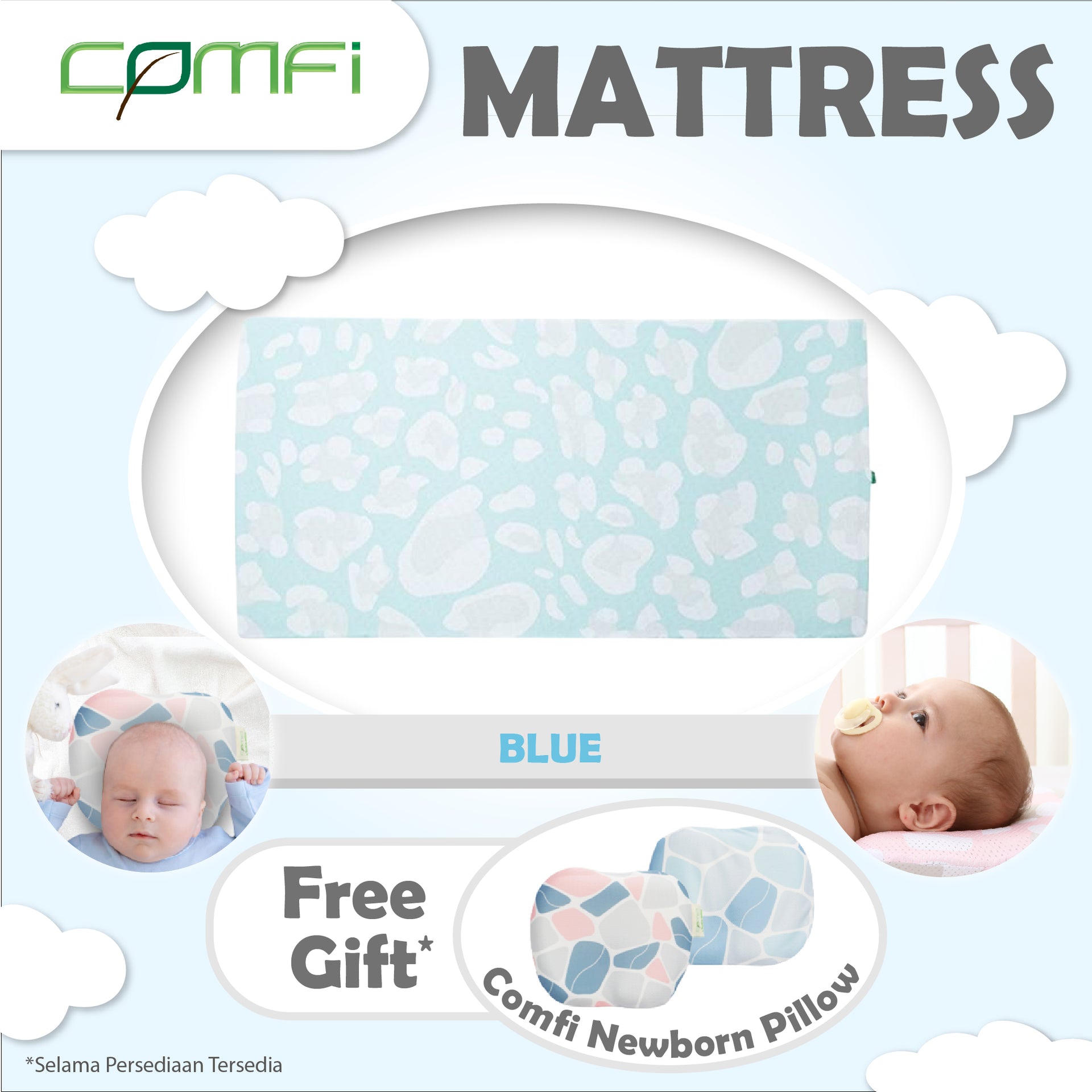 Comfi Breathing Mattress 60cm x 120cm x 2cm – Comfi Matras Bayi