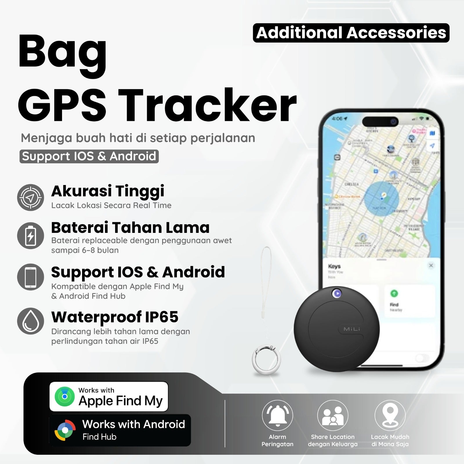 Bag GPS Tracker for Tiger Family School Bag Motion Bag - Ergonomic Backpack