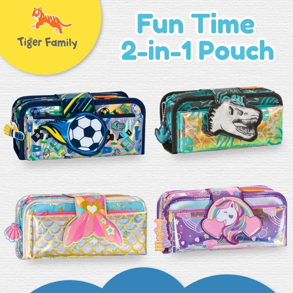 Tiger Family Fun Time 2-in-1 Pouch - Pencil Case Anak