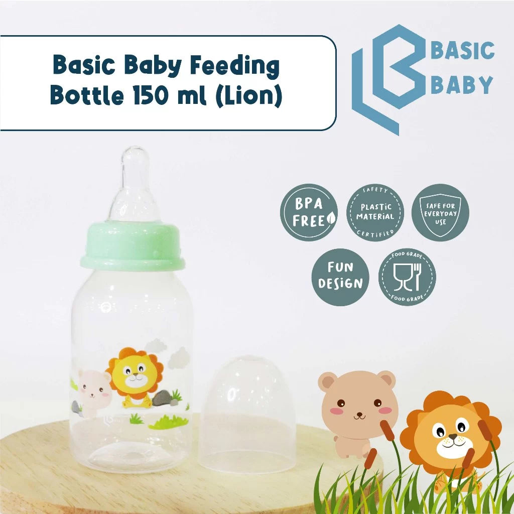 Basic Baby Feeding Bottle 150ml – Botol Susu Lucu Anak Karakter
