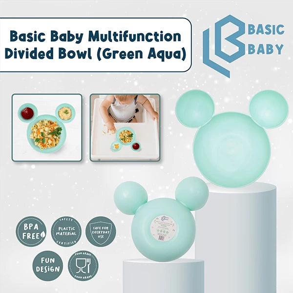 Basic Baby Multifunction Divided Bowl - Mangkok Makan Lucu Anak Karakter