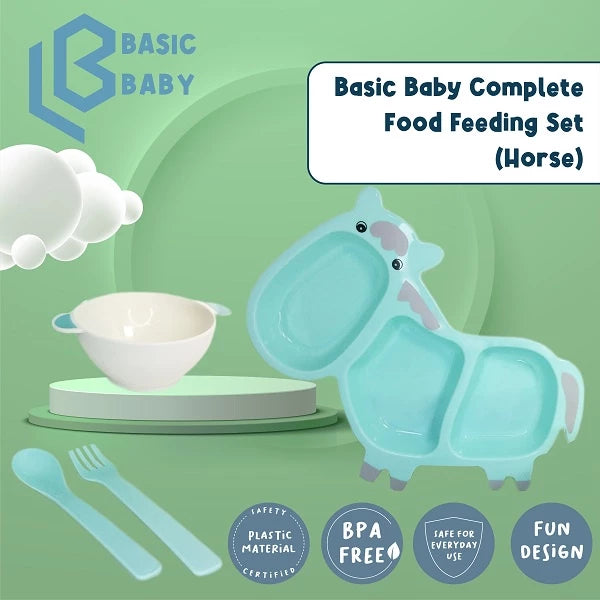 Basic Baby Complete Food Feeding Set - Alat Makan MPASI Bayi Set